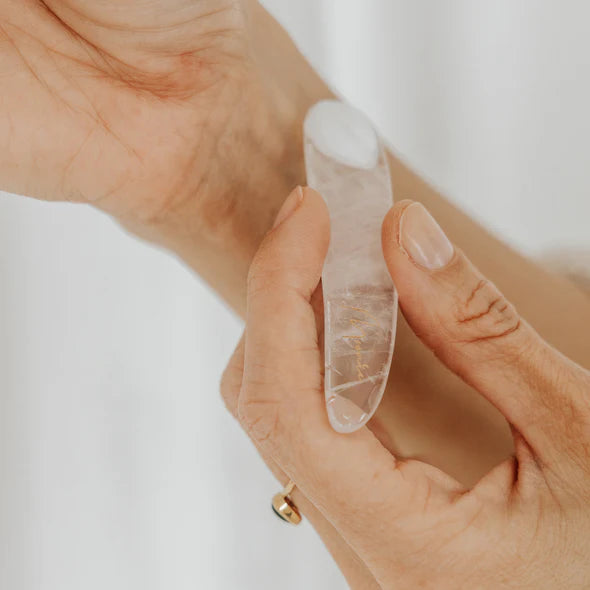 Clear Quartz Skincare Spatulas